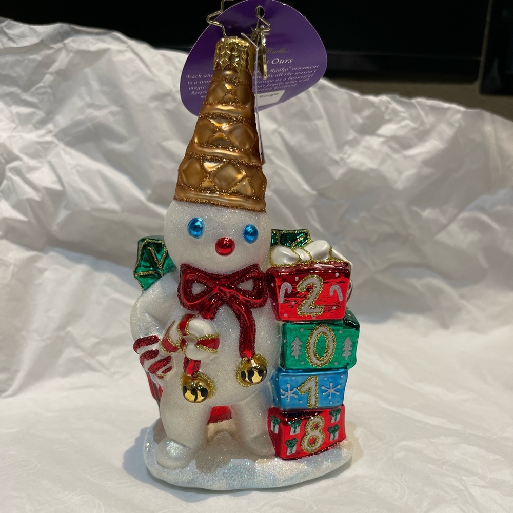 2018 Hand painted Mr. Bingle glass ornament by Christopher Radko.